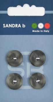 Пуговицы SANDRA 15 мм пластик 4 шт CARD186 серый